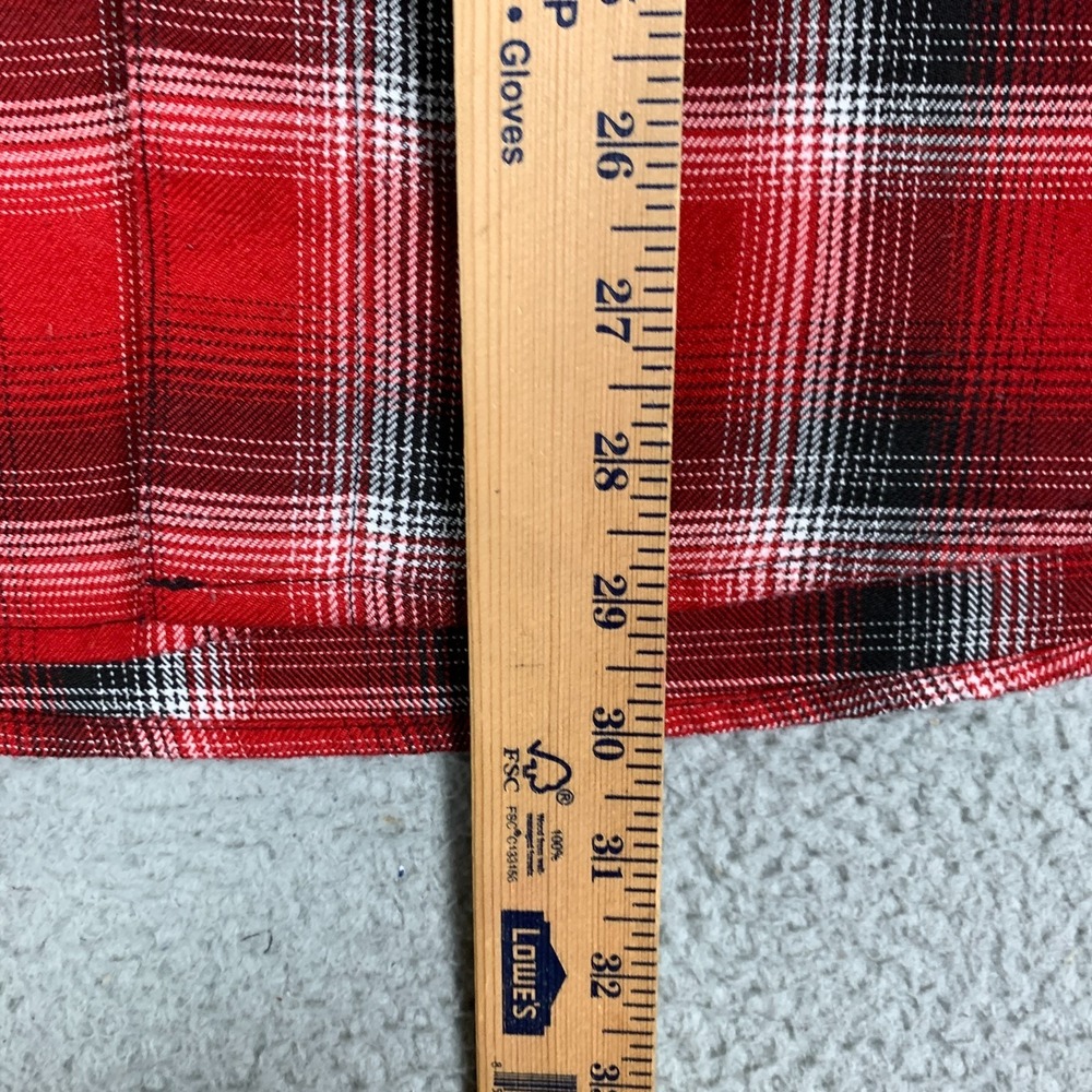 Dixxon‎ Flannel Shirt Men's Medium Red Plaid So-Cal Speed Shop D-Tech Biker Work - Picture 9 of 10